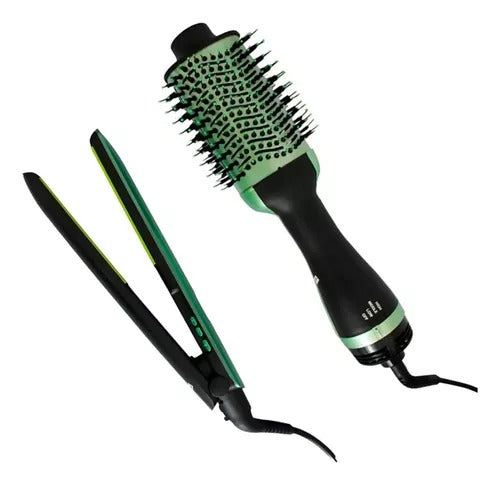 Plancha y cepillo Remington Aguacate